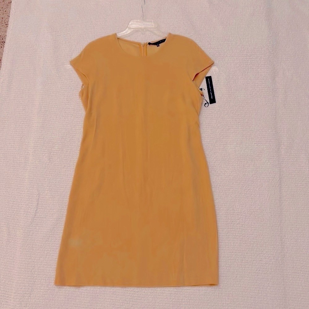 Francisco Costa For Calvin Klein Mustard Yellow Dress- SIZE 10 - Picture 15 of 17
